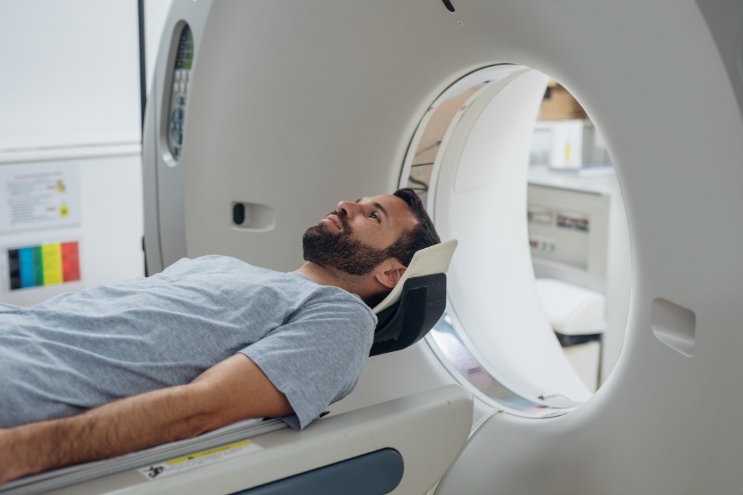 Patient undergoing MRI scan